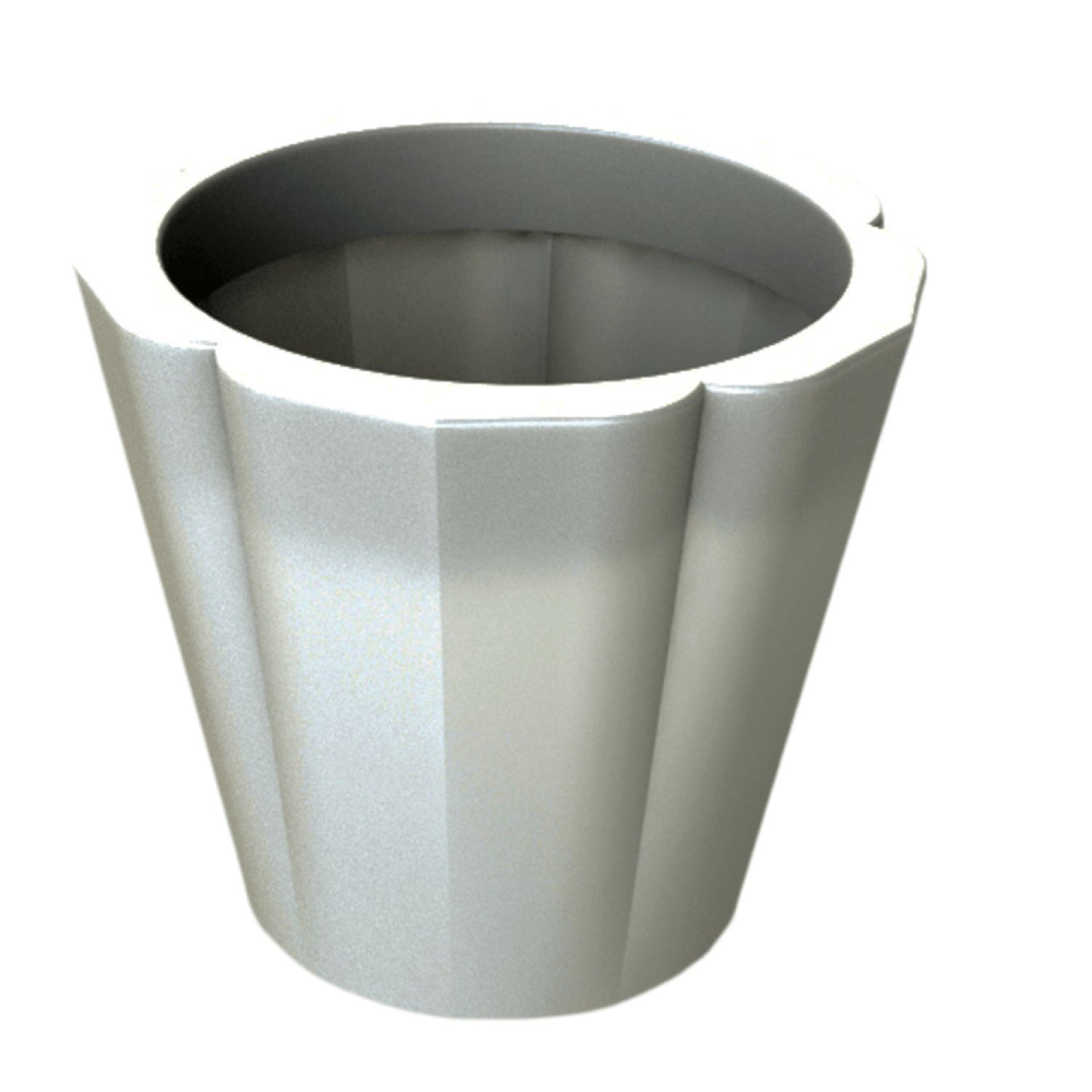 Vaso Decorativo Canelado Prata Facetado