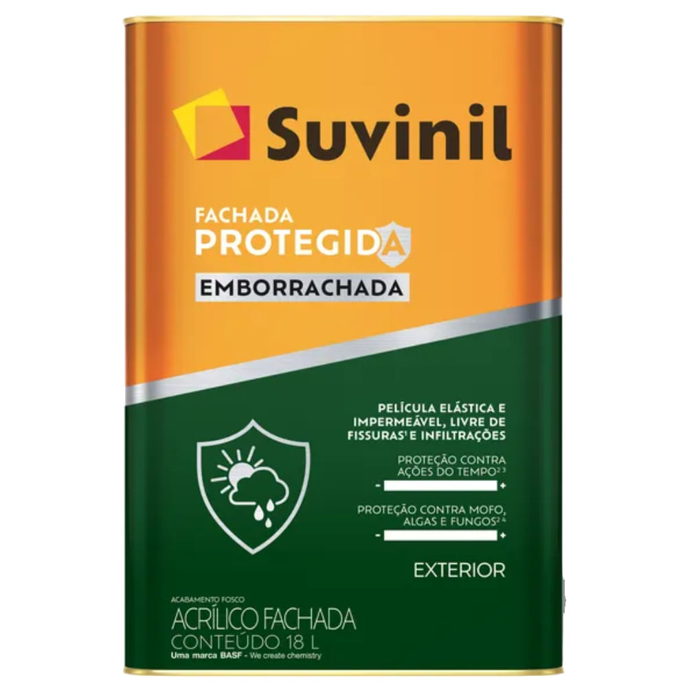 Tinta Suvinil Fachada Protegida Emborrachada 18L
